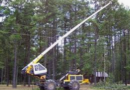 A Skytrim appliance in operation trimming trees