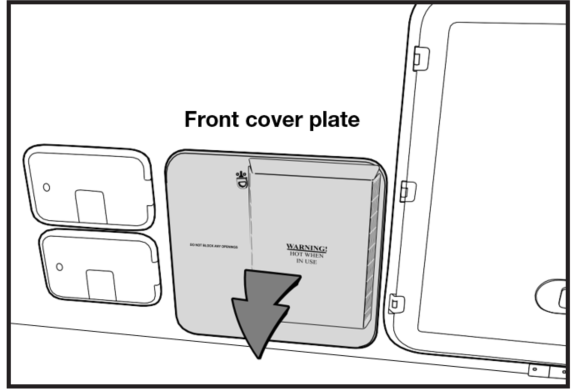 Diagram showing removing cover plate