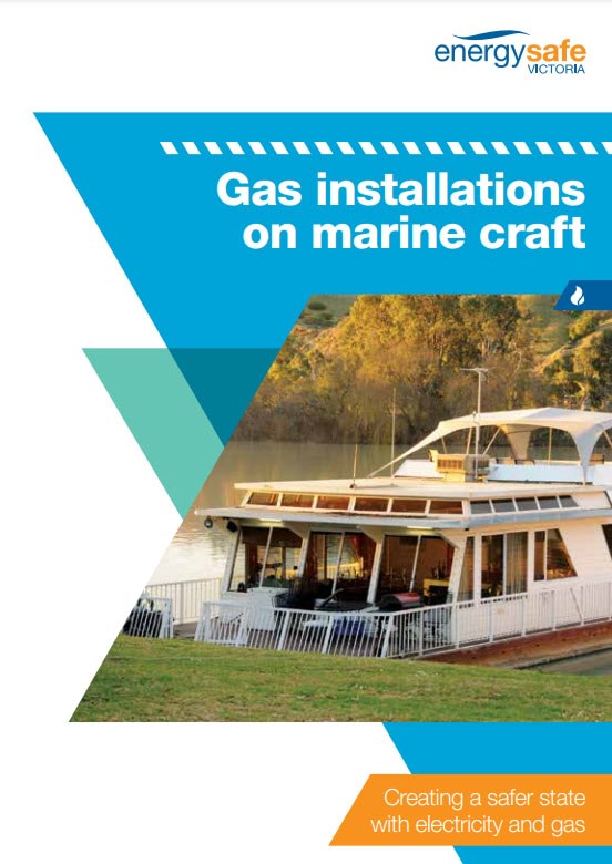 Gas installations on marine craft cover