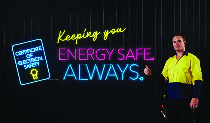 Certificate of electrical safety. Keeping you energy safe. Always. 