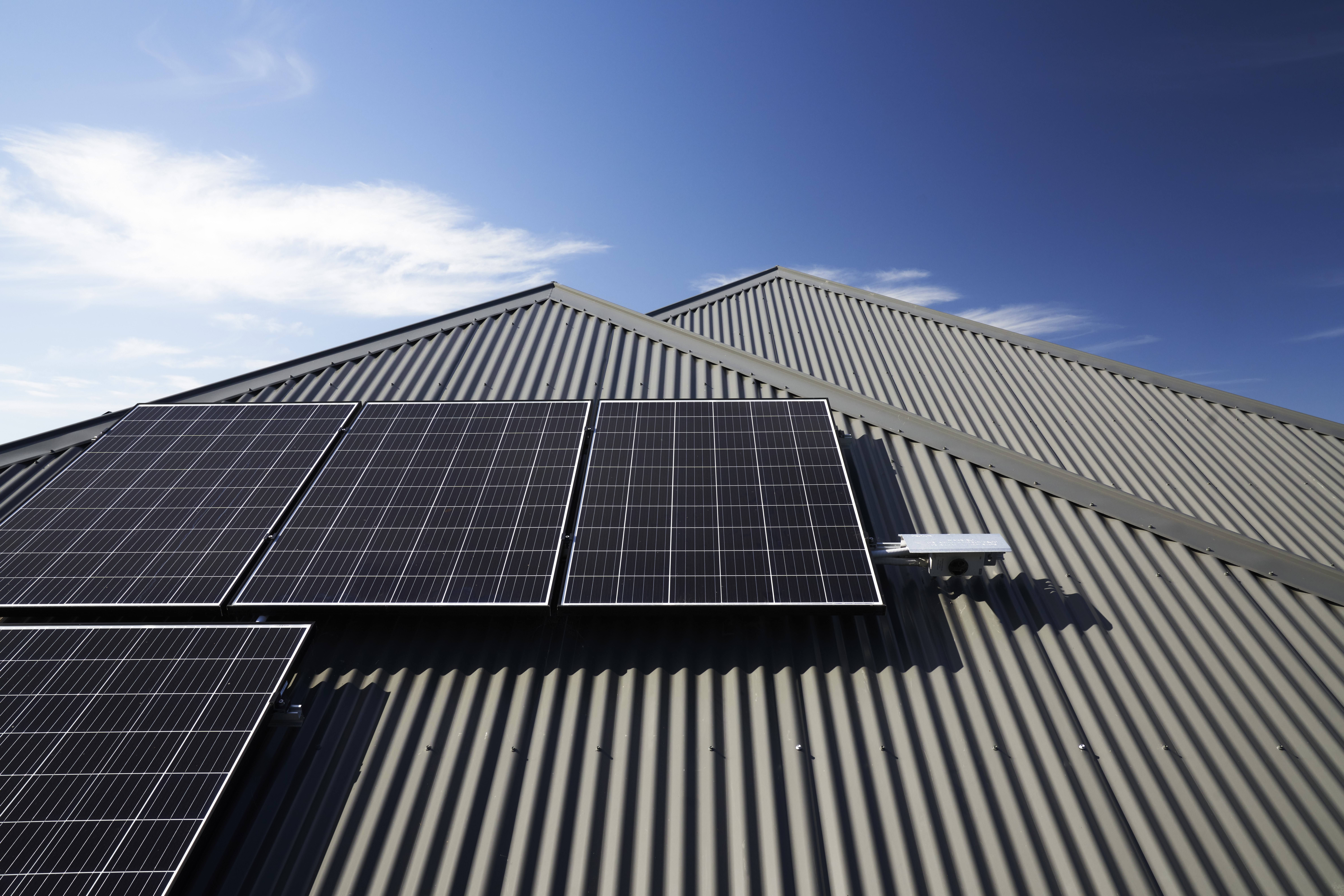 Solar panels on a roof
