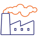 A simple illustrative icon of a power plant.